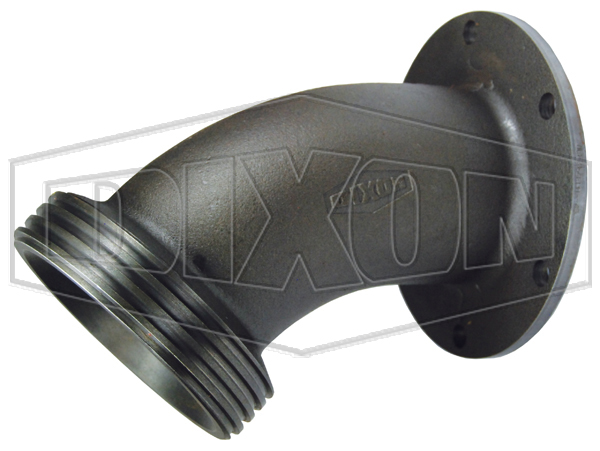 One-Piece Flange x Female Hammer Union 45° Elbow Adapter